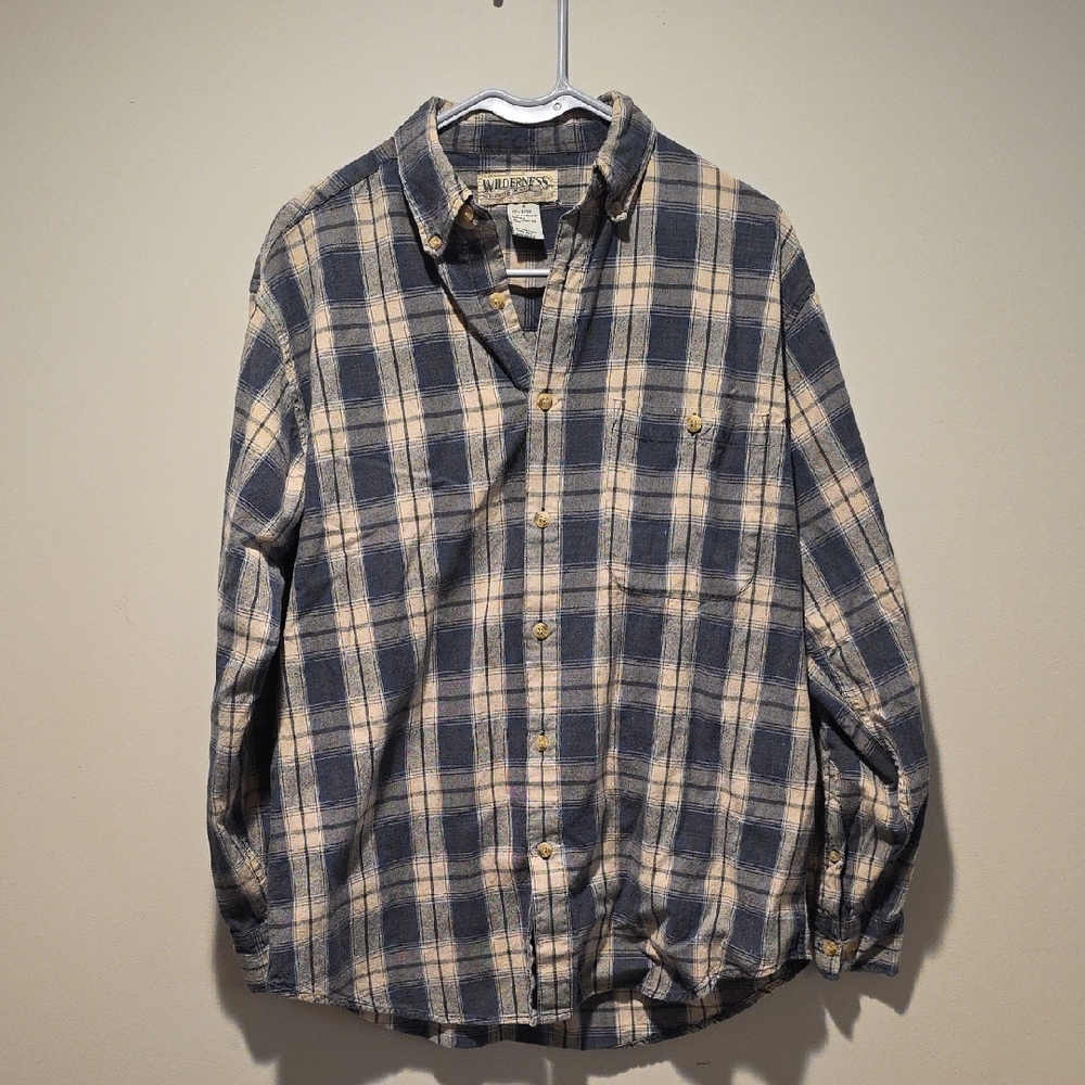 Wilderness Blue and Cream Flannel Shirt